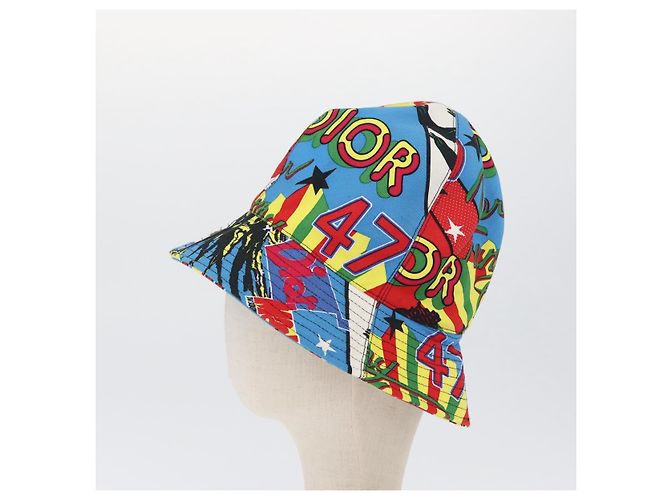 Christian Dior Hat Canvas Multicolor Auth 168182SAM Multiple colors - view 3