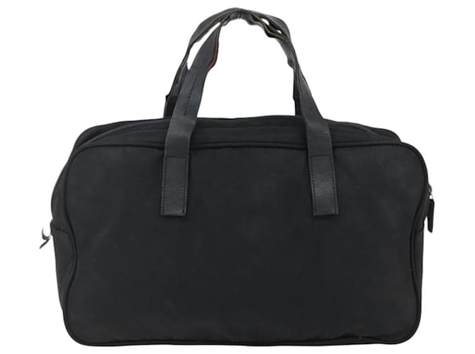 PRADA Borsa a mano in nylon nero argento Auth 173607 - vista 2