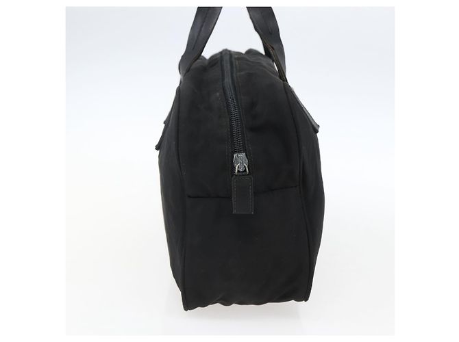 PRADA Borsa a mano in nylon nero argento Auth 173607 - vista 3