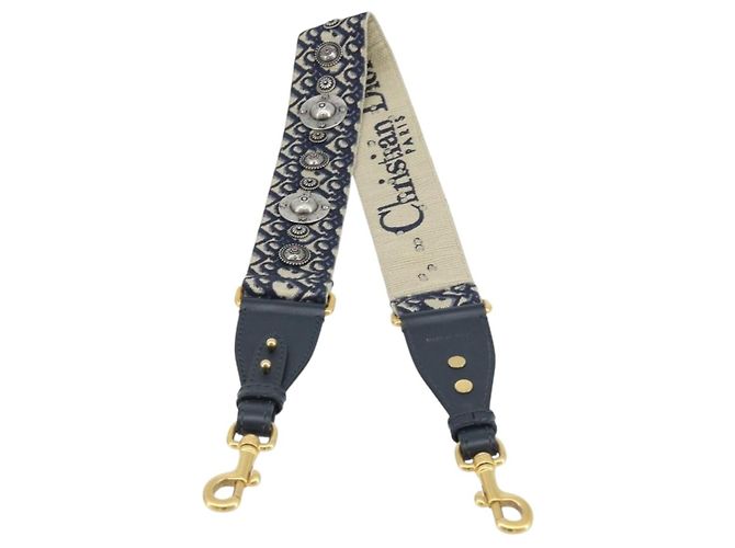 Cinghia in Tela Trotter Christian Dior 36,6"" Blu Navy Auth ep13579 - vista 3