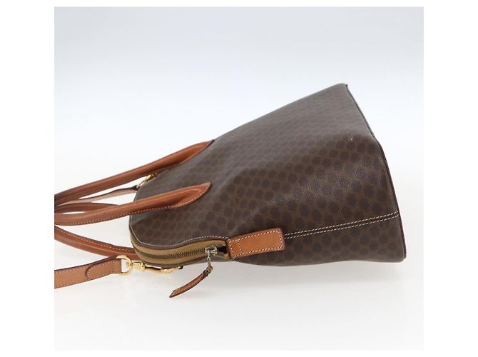 Céline Sac à main en toile Macadam CELINE en cuir PVC 2 en 1 marron or Auth ep13453 Doré - vue 3