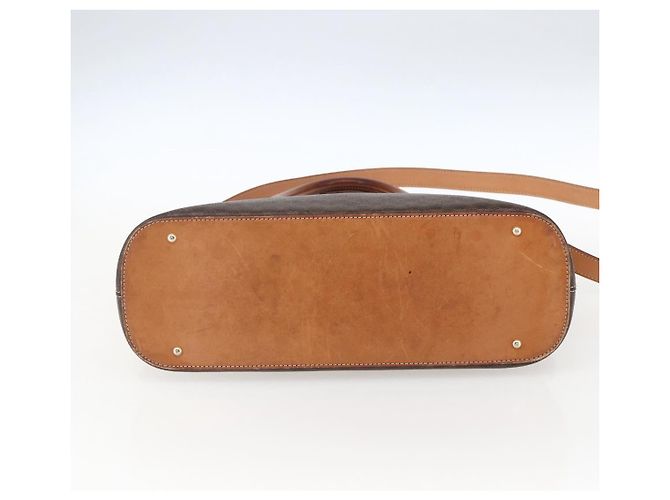 Céline Sac à main en toile Macadam CELINE en cuir PVC 2 en 1 marron or Auth ep13453 Doré - vue 5