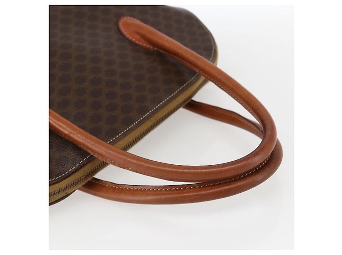 Céline Sac à main en toile Macadam CELINE en cuir PVC 2 en 1 marron or Auth ep13453 Doré - vue 8