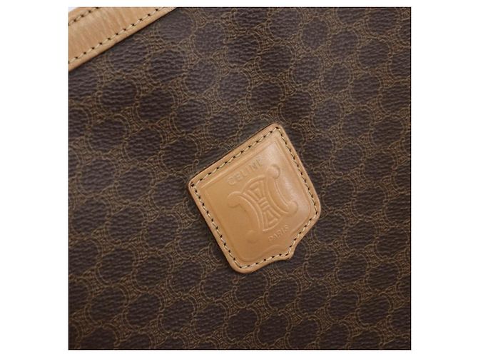 Céline Borsa tote in tela Macadam CELINE in pelle PVC marrone oro Auth ep13444 D'oro - vista 10
