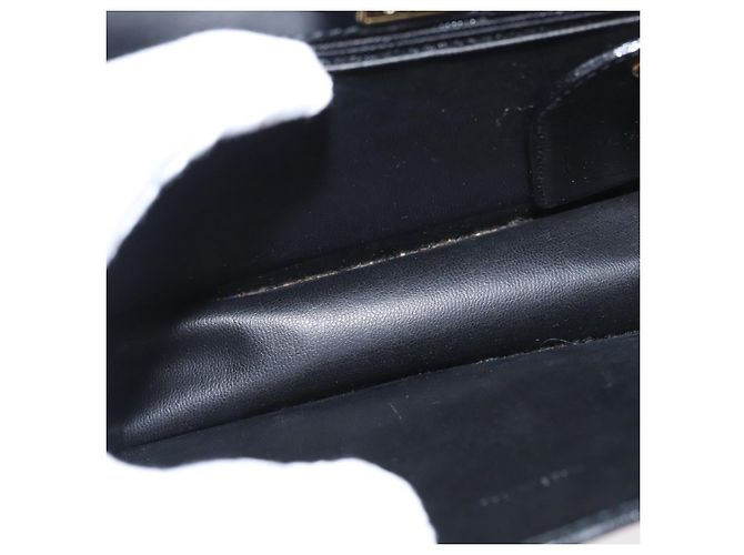 Chloé Borsa a spalla in pelle Chloe con catena nera e oro Auth 172236 Nero D'oro - vista 11