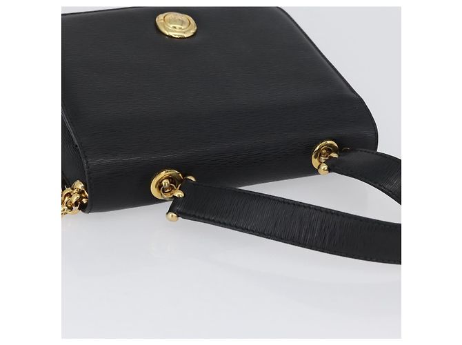 Chloé Borsa a spalla in pelle Chloe con catena nera e oro Auth 172236 Nero D'oro - vista 6