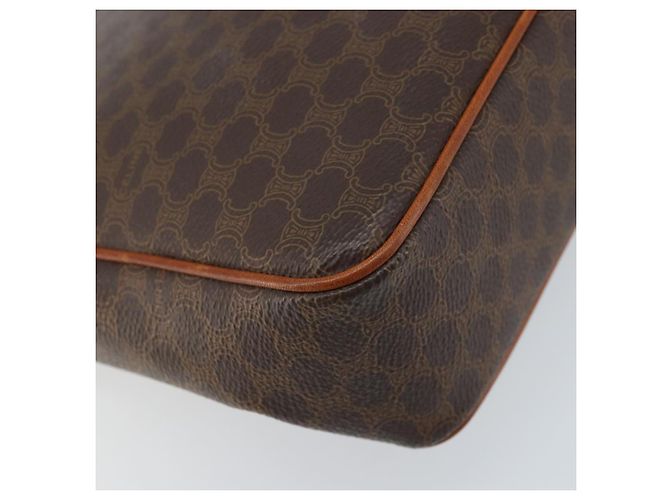 Céline Sac à bandoulière circulaire en toile Macadam CELINE en cuir PVC marron et or Auth ep13354 Doré - vue 16