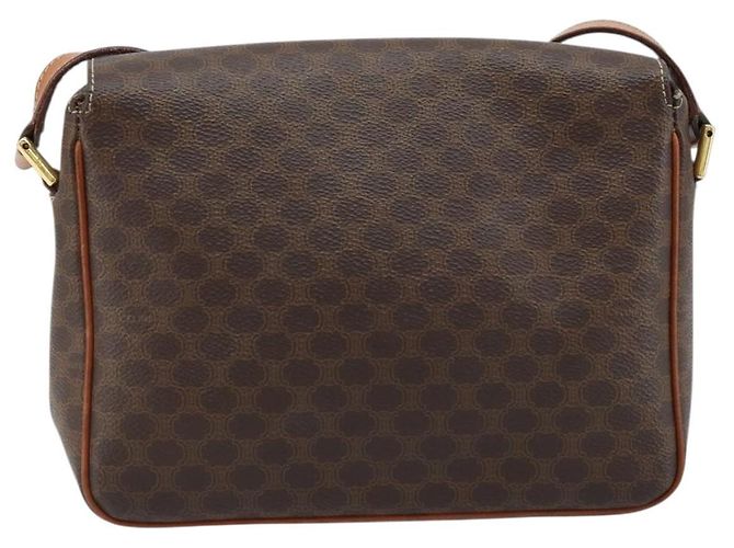 Céline Sac à bandoulière circulaire en toile Macadam CELINE en cuir PVC marron et or Auth ep13354 Doré - vue 2