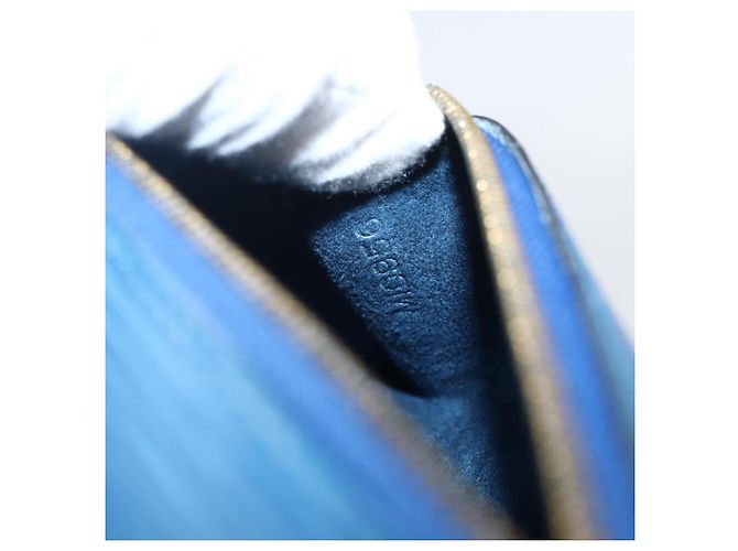 LOUIS VUITTON Pochette Soufflot Epi Blu LV Auth BA10296 - vista 12