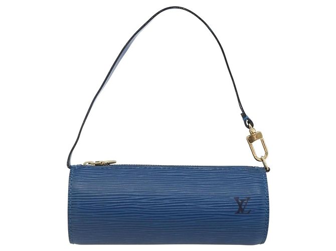 LOUIS VUITTON Pochette Soufflot Epi Blu LV Auth BA10296 - vista 13