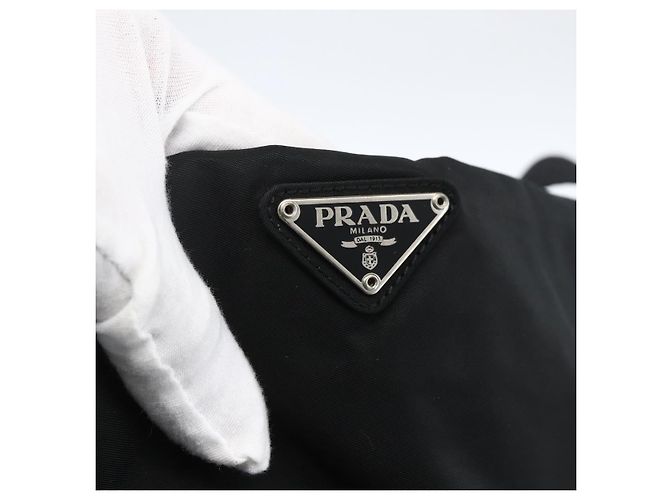 Borsa a Spalla PRADA in Nylon Nero Argento Autentica 170446 - vista 10