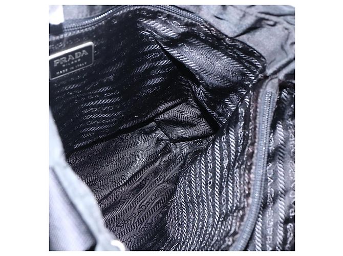 Borsa a Spalla PRADA in Nylon Nero Argento Autentica 170446 - vista 18
