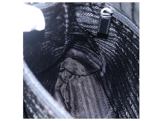 Borsa a Spalla PRADA in Nylon Nero Argento Autentica 170446 - vista 19