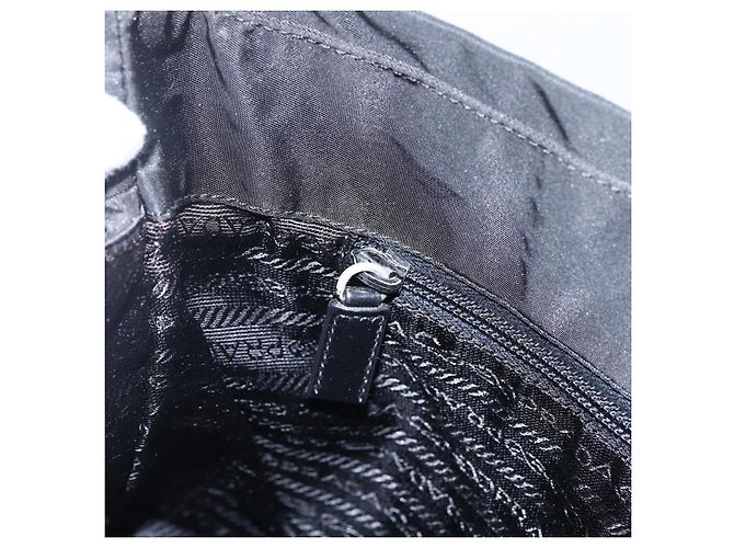 Borsa a Spalla PRADA in Nylon Nero Argento Autentica 170446 - vista 20