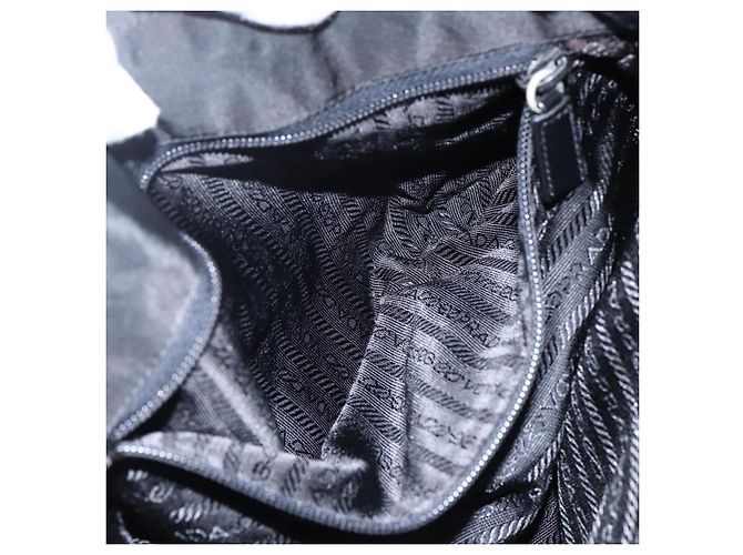 Borsa a Spalla PRADA in Nylon Nero Argento Autentica 170446 - vista 21