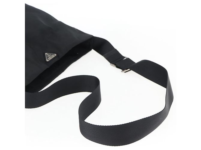 Borsa a Spalla PRADA in Nylon Nero Argento Autentica 170446 - vista 7