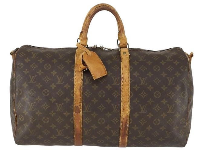 LOUIS VUITTON Monogram Keepall Bandouliere 50 Boston Bag M41416 LV Auth 169785 - view 13