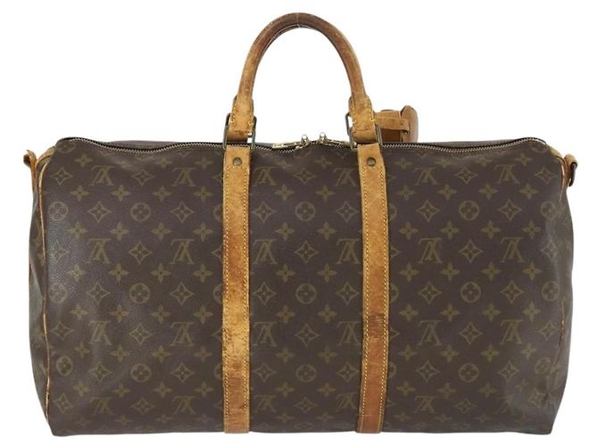 LOUIS VUITTON Monogram Keepall Bandouliere 50 Boston Bag M41416 LV Auth 169785 - view 2