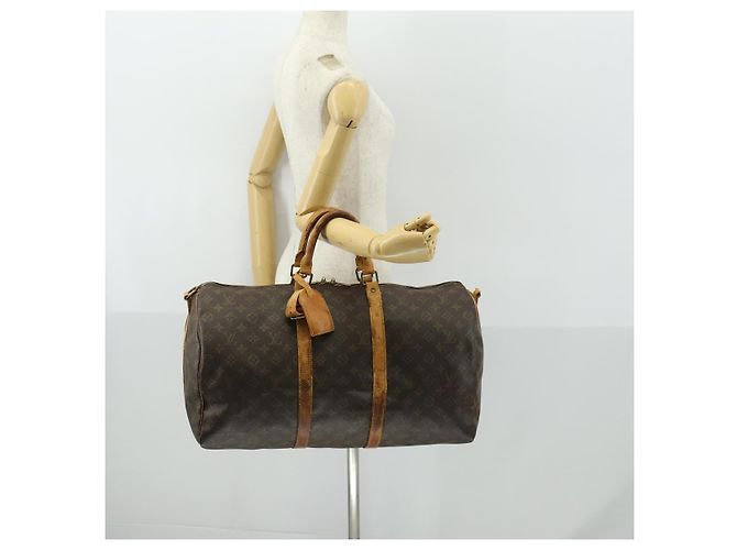 LOUIS VUITTON Monogram Keepall Bandouliere 50 Boston Bag M41416 LV Auth 169785 - view 24
