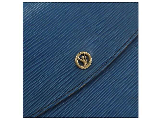 LOUIS VUITTON Clutch Montaigne 23 Epi Blu M52665 LV Auth am10715 - vista 17