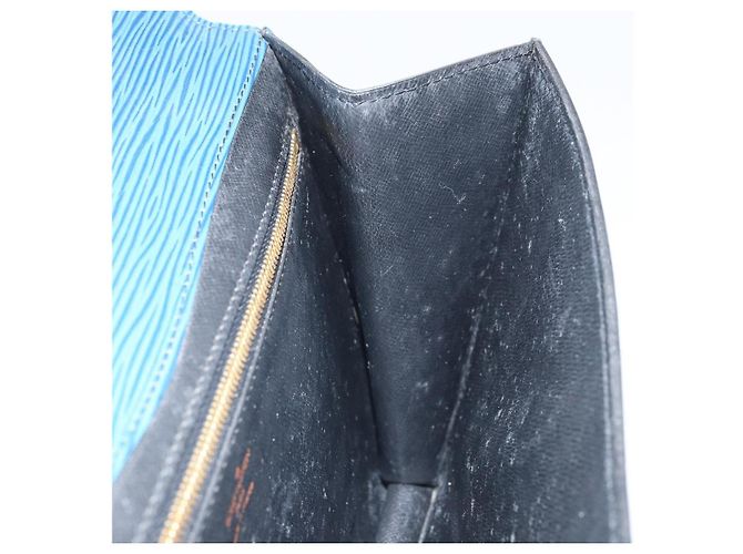 LOUIS VUITTON Clutch Montaigne 23 Epi Blu M52665 LV Auth am10715 - vista 19