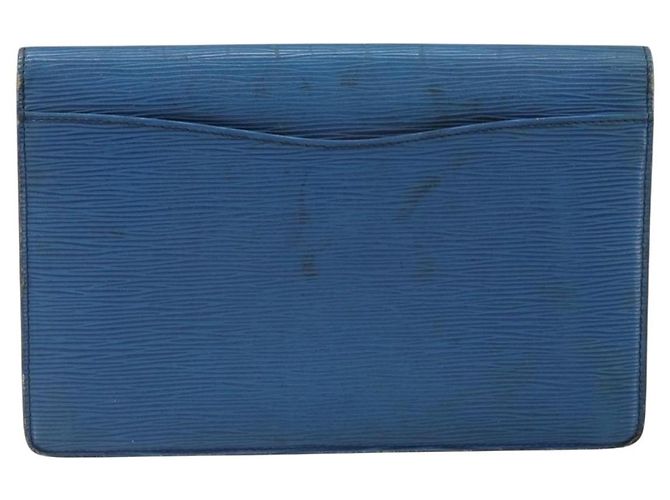 LOUIS VUITTON Clutch Montaigne 23 Epi Blu M52665 LV Auth am10715 - vista 2