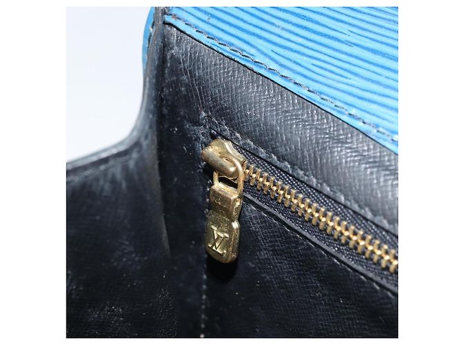 LOUIS VUITTON Clutch Montaigne 23 Epi Blu M52665 LV Auth am10715 - vista 21