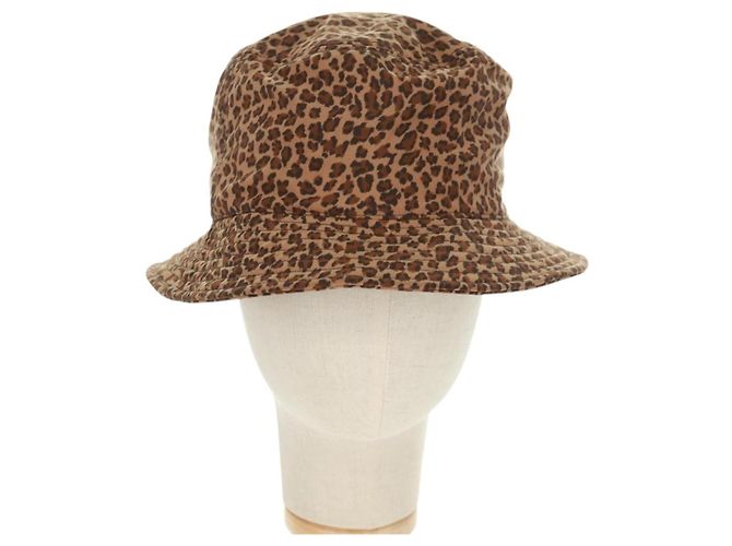 Cappello bucket in nylon marrone Auth 158572M di BOTTEGA VENETA - vista 13
