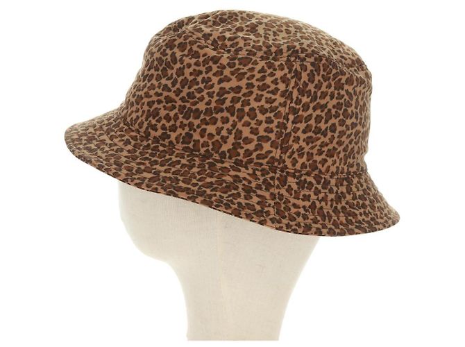 Cappello bucket in nylon marrone Auth 158572M di BOTTEGA VENETA - vista 3