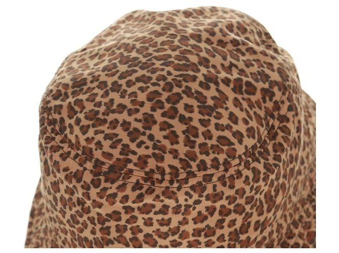 Cappello bucket in nylon marrone Auth 158572M di BOTTEGA VENETA - vista 6