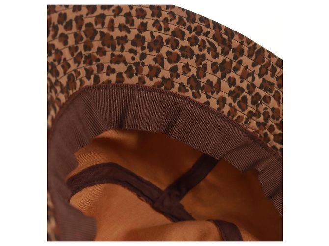 Cappello bucket in nylon marrone Auth 158572M di BOTTEGA VENETA - vista 9