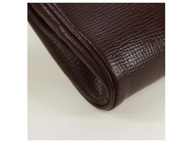 Céline Borsa a Spalla CELINE Circle in Pelle Marrone Oro Auth 171061A D'oro - vista 15