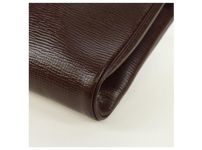Céline Borsa a Spalla CELINE Circle in Pelle Marrone Oro Auth 171061A D'oro - vista 16