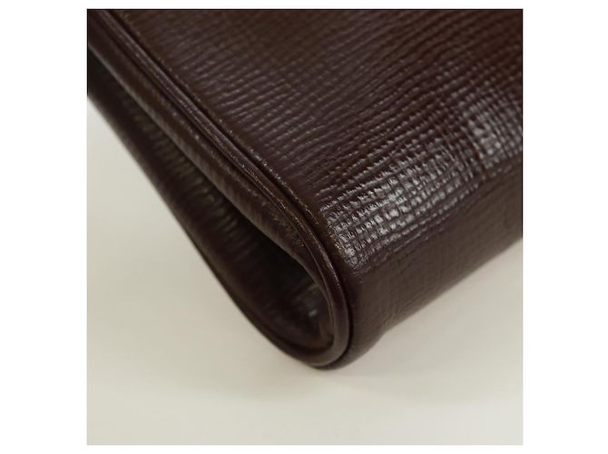 Céline Borsa a Spalla CELINE Circle in Pelle Marrone Oro Auth 171061A D'oro - vista 17