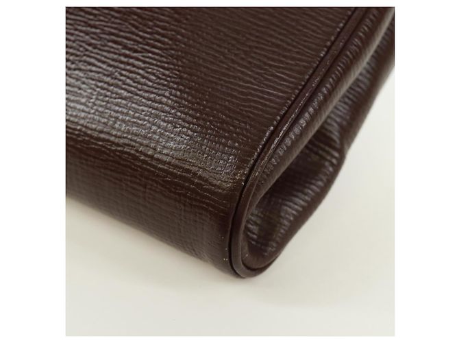 Céline Borsa a Spalla CELINE Circle in Pelle Marrone Oro Auth 171061A D'oro - vista 18
