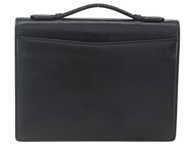 SAINT LAURENT Borsa a mano in pelle nera dorata Auth 166857 Nero D'oro - vista 2