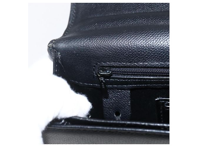 SAINT LAURENT Borsa a mano in pelle nera dorata Auth 166857 Nero D'oro - vista 20