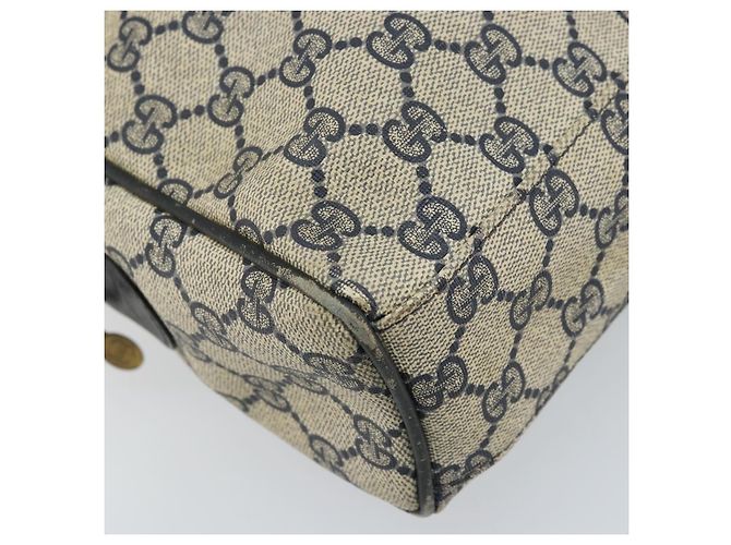 Borsa a mano Gucci GG Supreme Sherry Line PVC Navy Gold Auth ep13353 D'oro Blu navy - vista 14