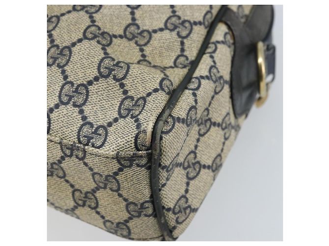 Borsa a mano Gucci GG Supreme Sherry Line PVC Navy Gold Auth ep13353 D'oro Blu navy - vista 15