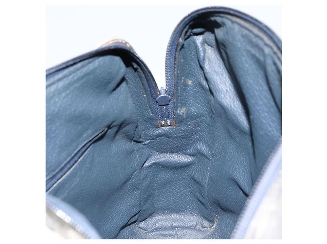 Borsa a mano Gucci GG Supreme Sherry Line PVC Navy Gold Auth ep13353 D'oro Blu navy - vista 19