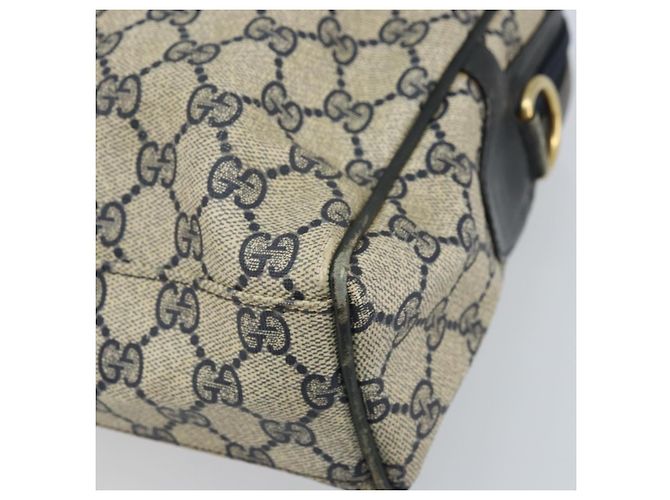 Borsa a mano Gucci GG Supreme Sherry Line PVC Navy Gold Auth ep13353 D'oro Blu navy - vista 9