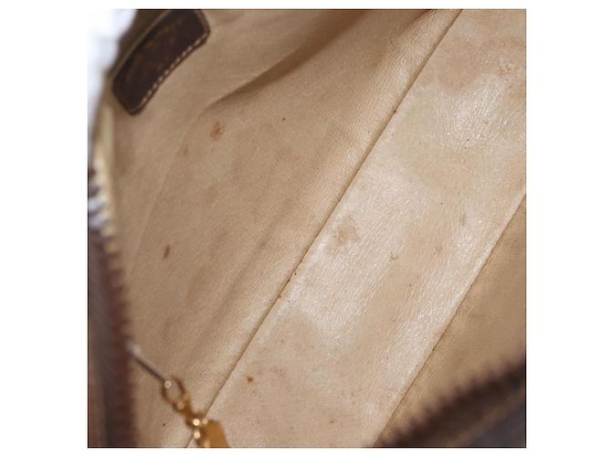 Borsa a Spalla Gucci GG Supreme Horsebit Web Sherry Line PVC Beige Oro Auth 169629 D'oro - vista 10