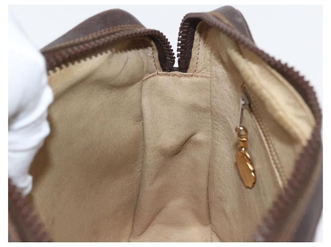 Borsa a Spalla Gucci GG Supreme Horsebit Web Sherry Line PVC Beige Oro Auth 169629 D'oro - vista 20