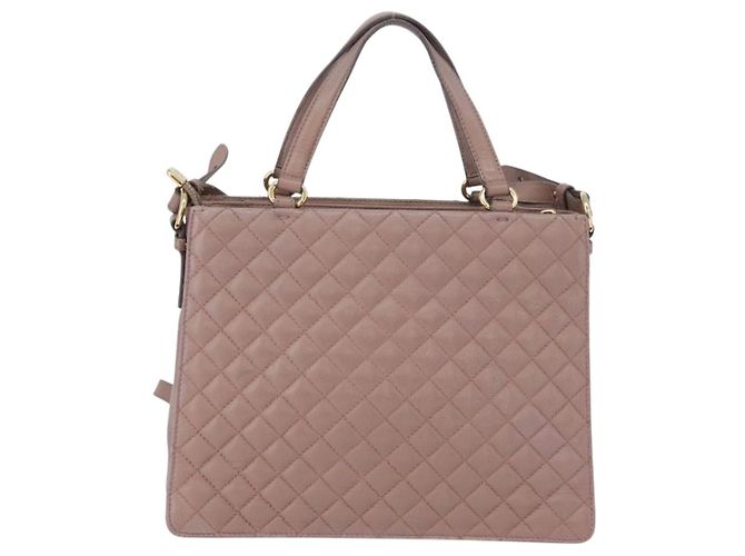 Borsa a Spalla Salvatore Ferragamo Vala in Pelle 2 in 1 Viola Oro Auth 173180 D'oro Porpora - vista 2