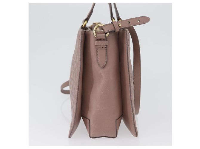 Borsa a Spalla Salvatore Ferragamo Vala in Pelle 2 in 1 Viola Oro Auth 173180 D'oro Porpora - vista 4