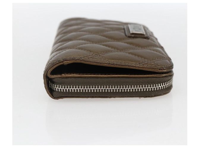 CHANEL Bicolore Long Wallet Leather Gold CC Auth LNZ276V Golden - view 3
