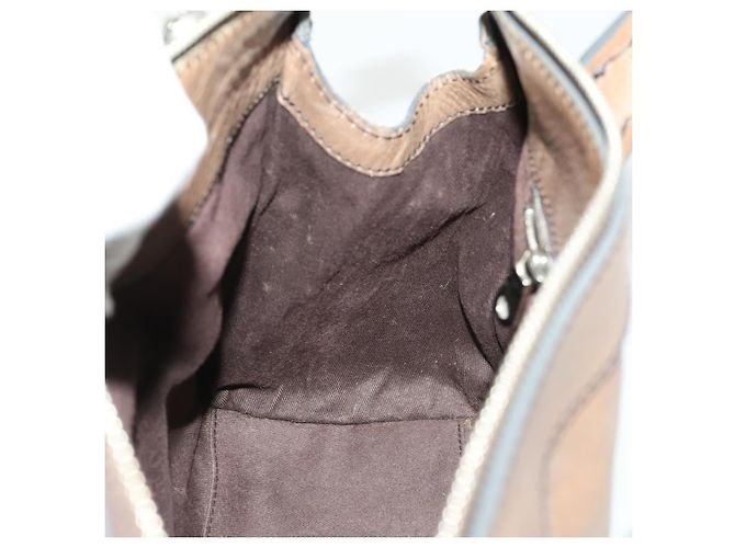 Chloé Chloe Edith Handtasche Leder 2-Wege Braun Silber Authentisch hk3383 - Ansicht 21