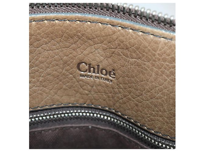 Chloé Chloe Edith Handtasche Leder 2-Wege Braun Silber Authentisch hk3383 - Ansicht 22