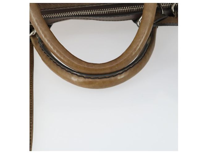 Chloé Chloe Edith Handtasche Leder 2-Wege Braun Silber Authentisch hk3383 - Ansicht 8