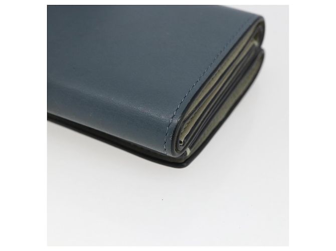 Portafoglio Anagram LOEWE Pelle Blu Argento Auth 166820 - vista 15